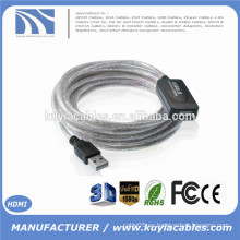 15Ft USB 2.0 Extensión AA Booster Cable para impresora Webcam Teclado Ratón 5M